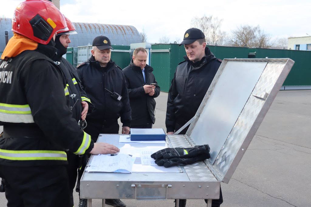 Проверка боеготовности Крупского районного отдела по чрезвычайным ситуациям 